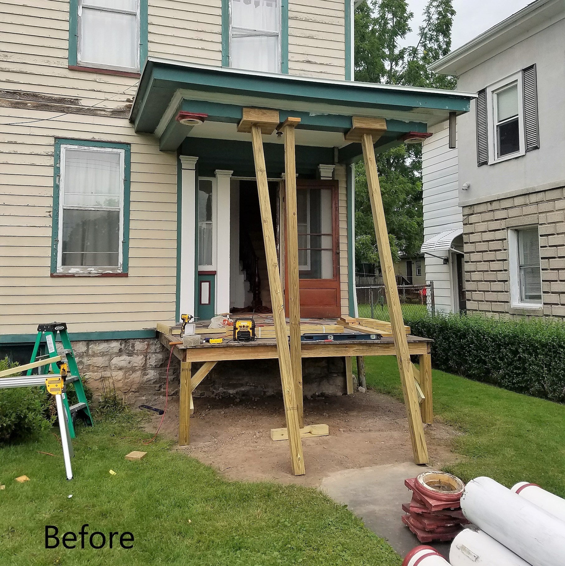Before porch repair